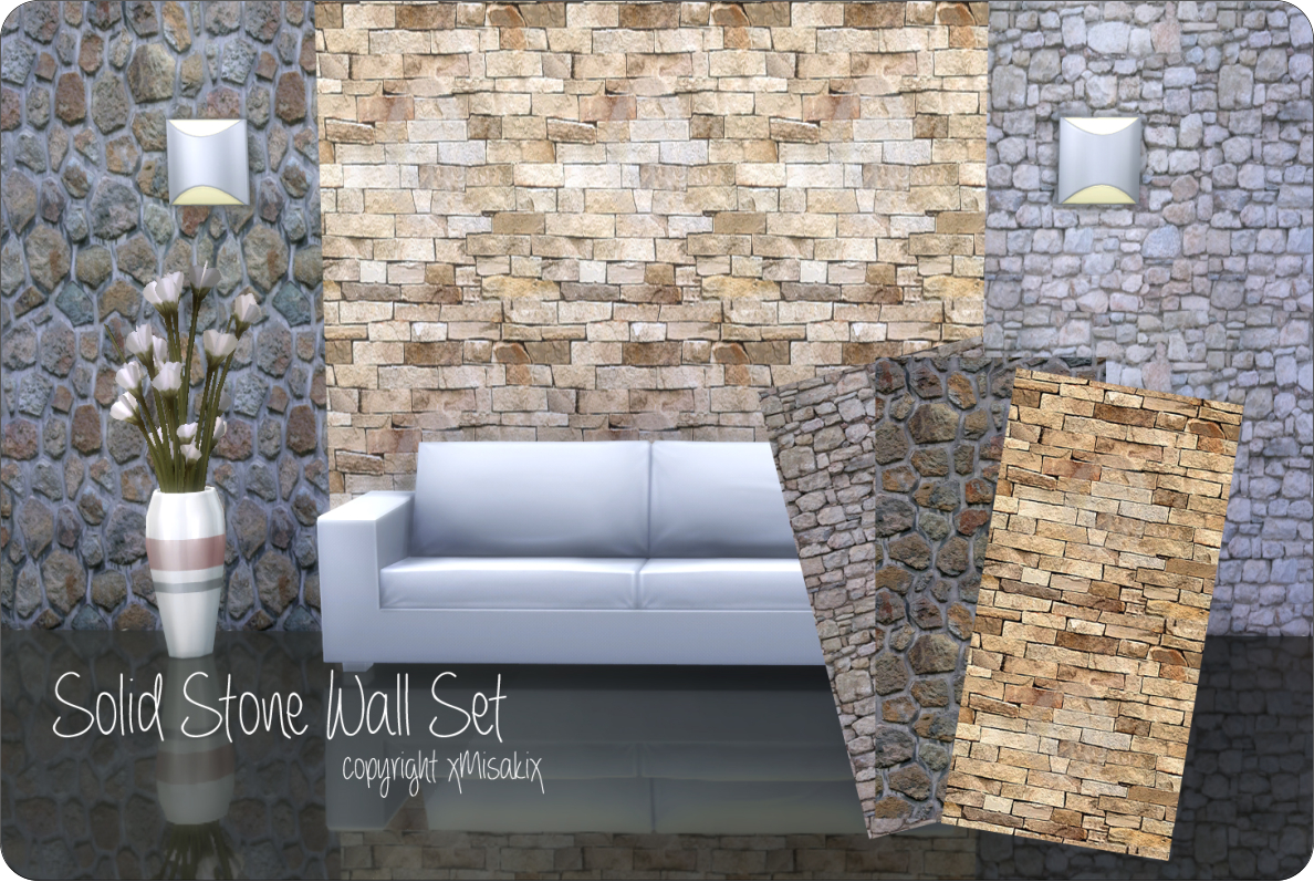 Sims 4 CC's The Best Stone Wallpaper by xMisakix