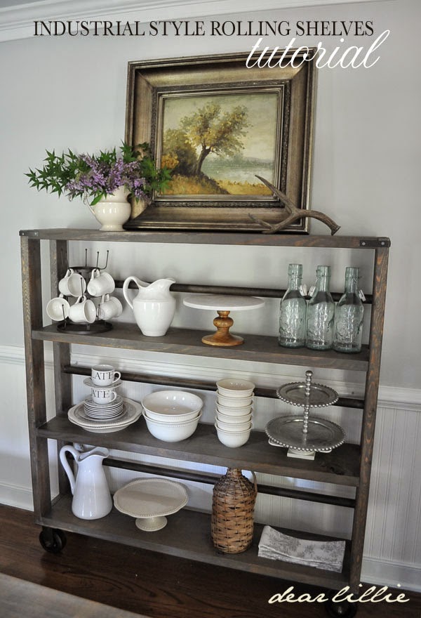 Dear Lillie DIY Restoration Hardware Inspired Rolling Cart