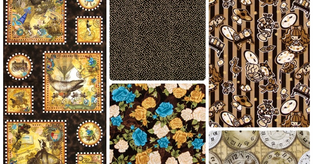 Colorful Fabrics Digitally Printed By Spoonflower Steampunk