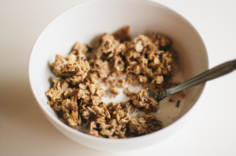 a bit of sunshine my favorite chunky granola with pecans and flax