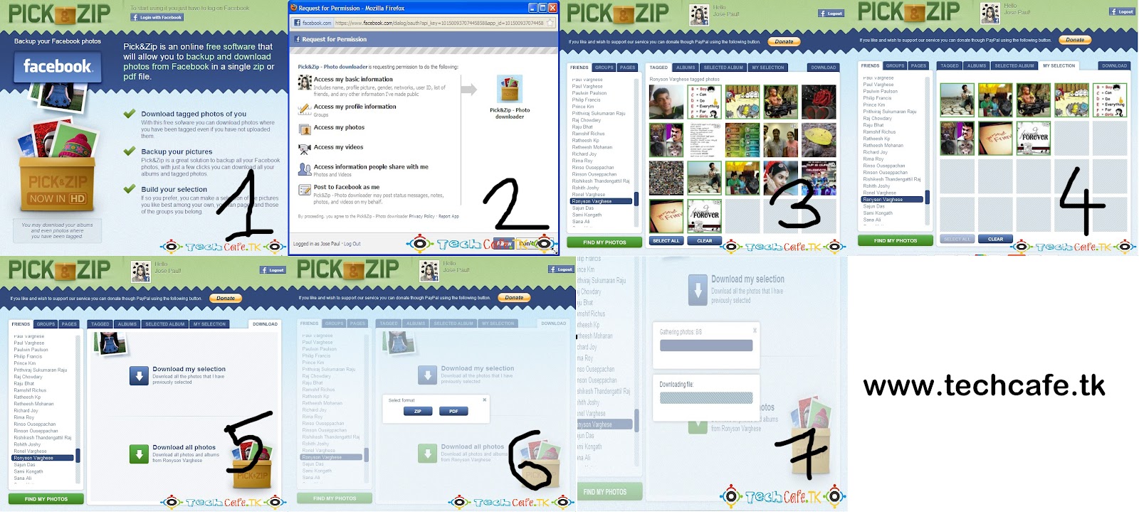 FBart Backup And Download Facebook Photos In A Single Zip/Pdf File