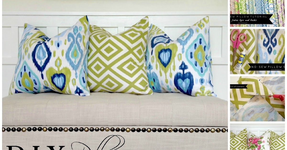 LiveLoveDIY How To Make A Pillow With Glue Inspiration How To Make Pillows Without A Sewing Machine LiveLoveDIY How To Make A Pillow With Glue Inspiration How To Make Pillows Without A Sewing Machine