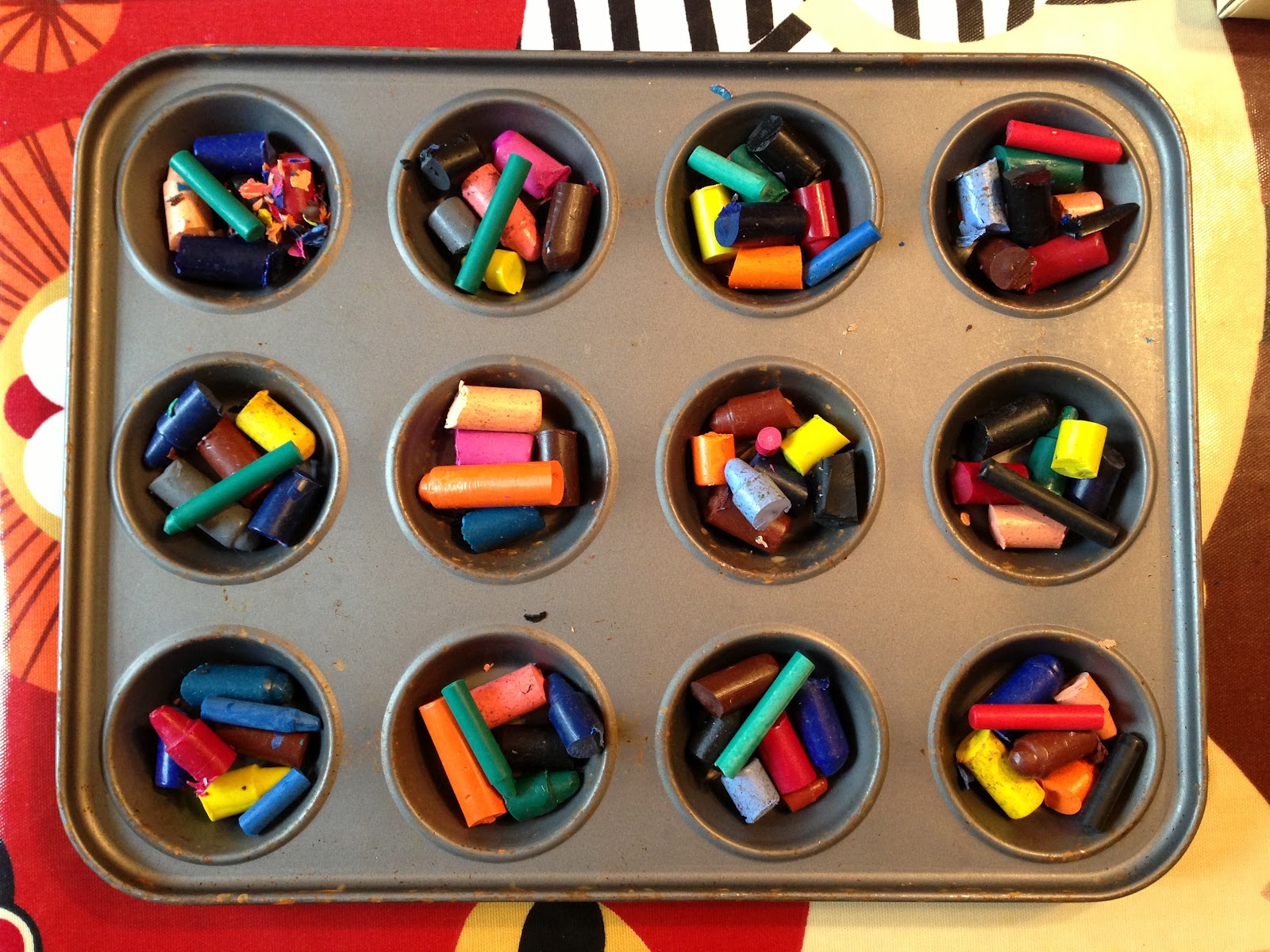 Makes, bakes and occasional fakes Recycled wax crayons