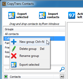 add a new contact group and give it a name Now you can add contacts ... add a new contact group and give it a name Now you can add contacts ...