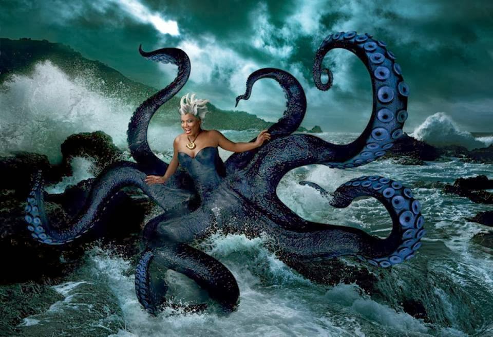 Queen Latifah caracterizada como Úrsula de la Sirenita Queen Latifah caracterizada como Úrsula de la Sirenita