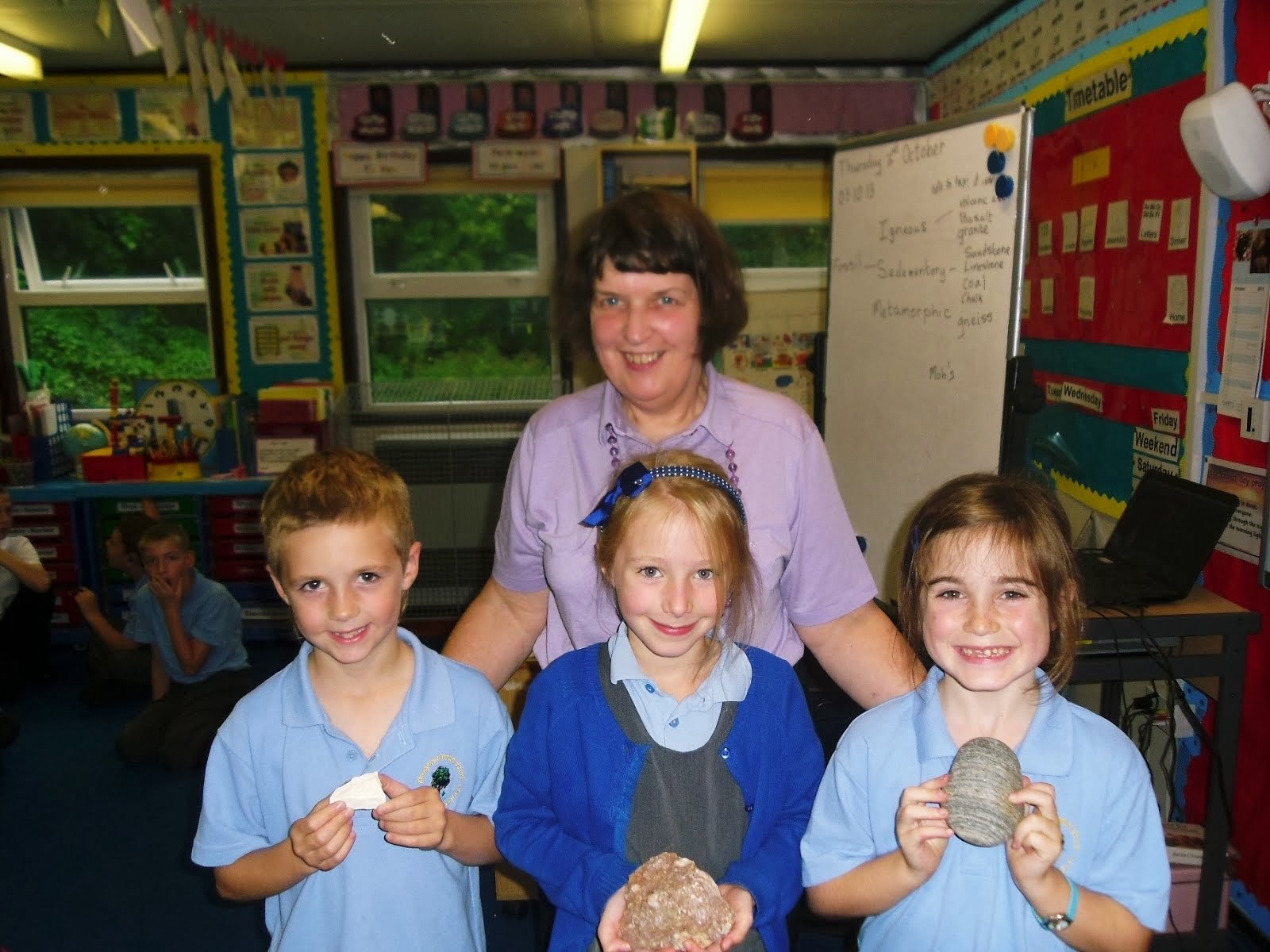 Mrs Hayward  tells us all about rocks
