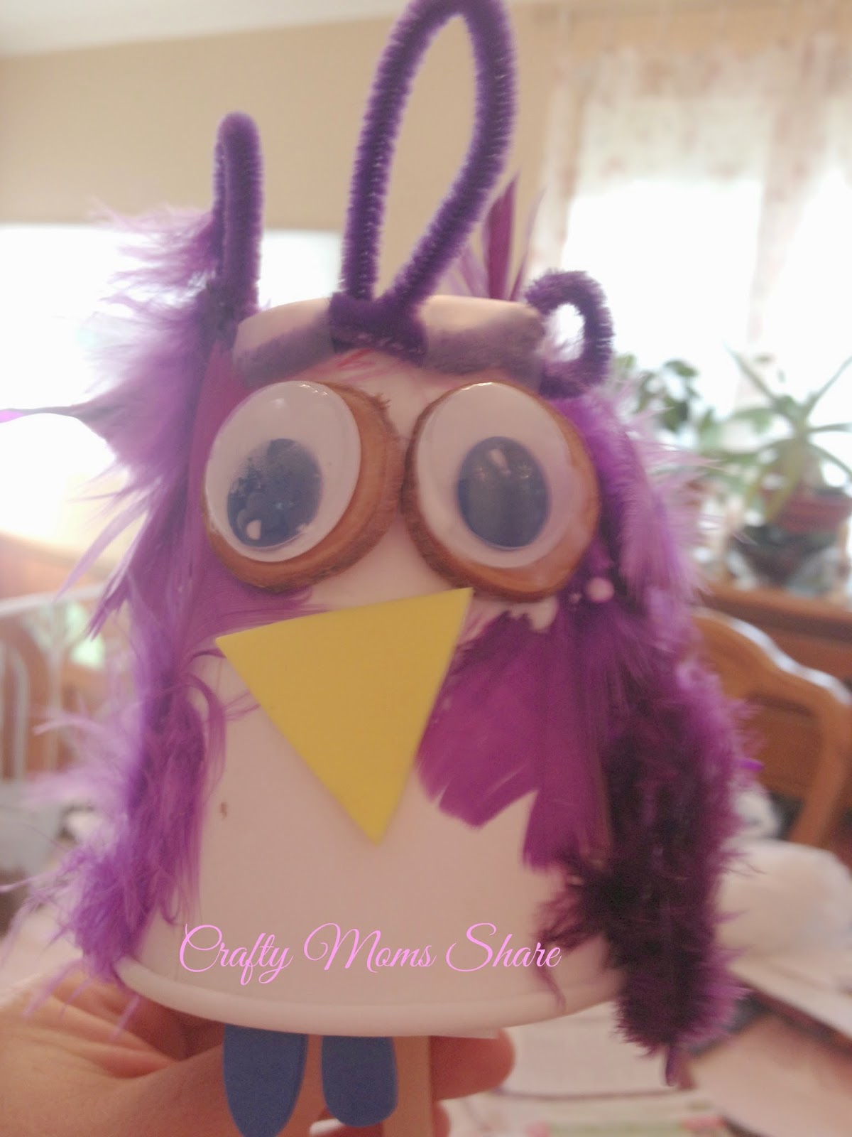 Crafty Moms Share Easy Cup Owl Craft