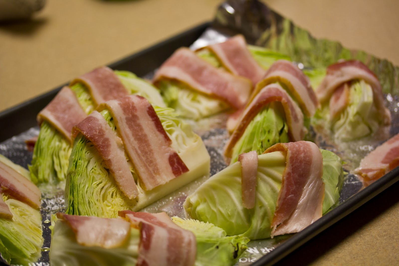 Roasted Cabbage with Bacon