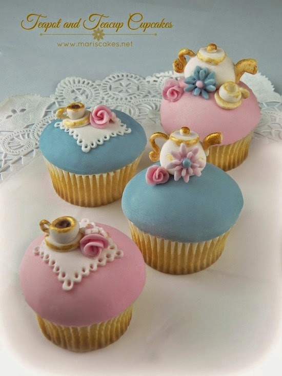 Teapot and Teacup Cupcakes Mari's Cakes (English)