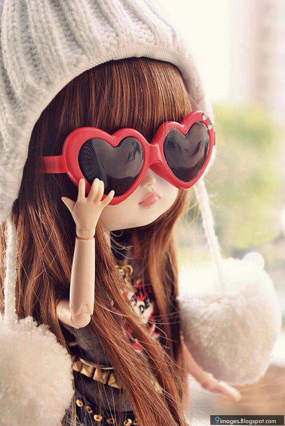 Doll, girl, cute, heart, glasses