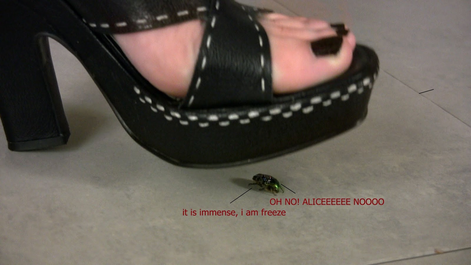 Giantess abuses destroy tiny with foot photo