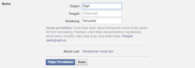 Cara Mudah Ganti Nama Akun Facebook Sepuasnya Cara Mudah Ganti Nama Akun Facebook Sepuasnya