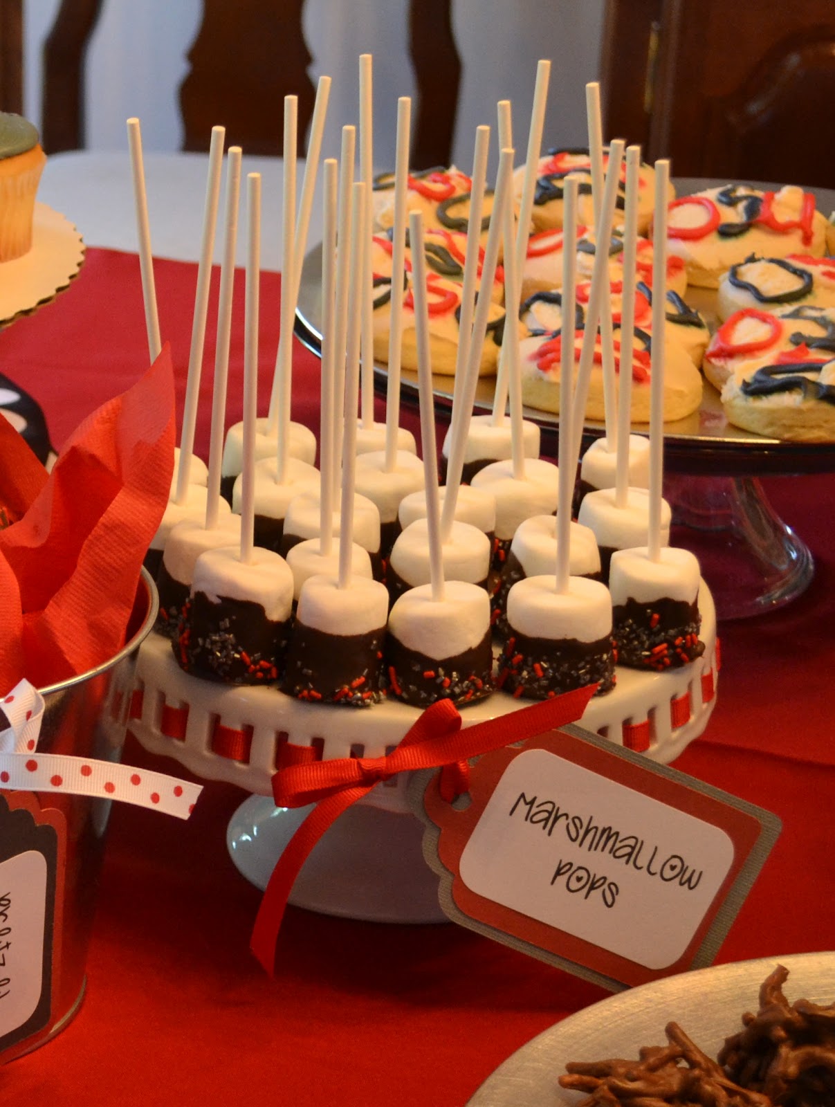 Corner of Plaid and Paisley Ohio State Dessert Table