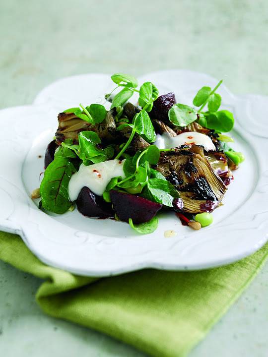 French Goat’s Cheese Camembert Salad With Beetroot And Artichoke... Claire Justine