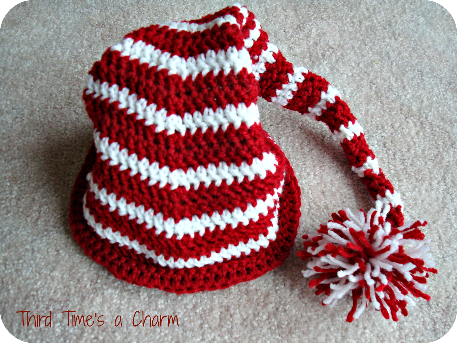 Third Time's a Charm Newborn Stocking Cap Tutorial (Crochet)