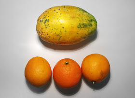 zumo de papaya y naranja - ingredientes