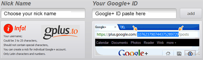 G+ profile link makes short