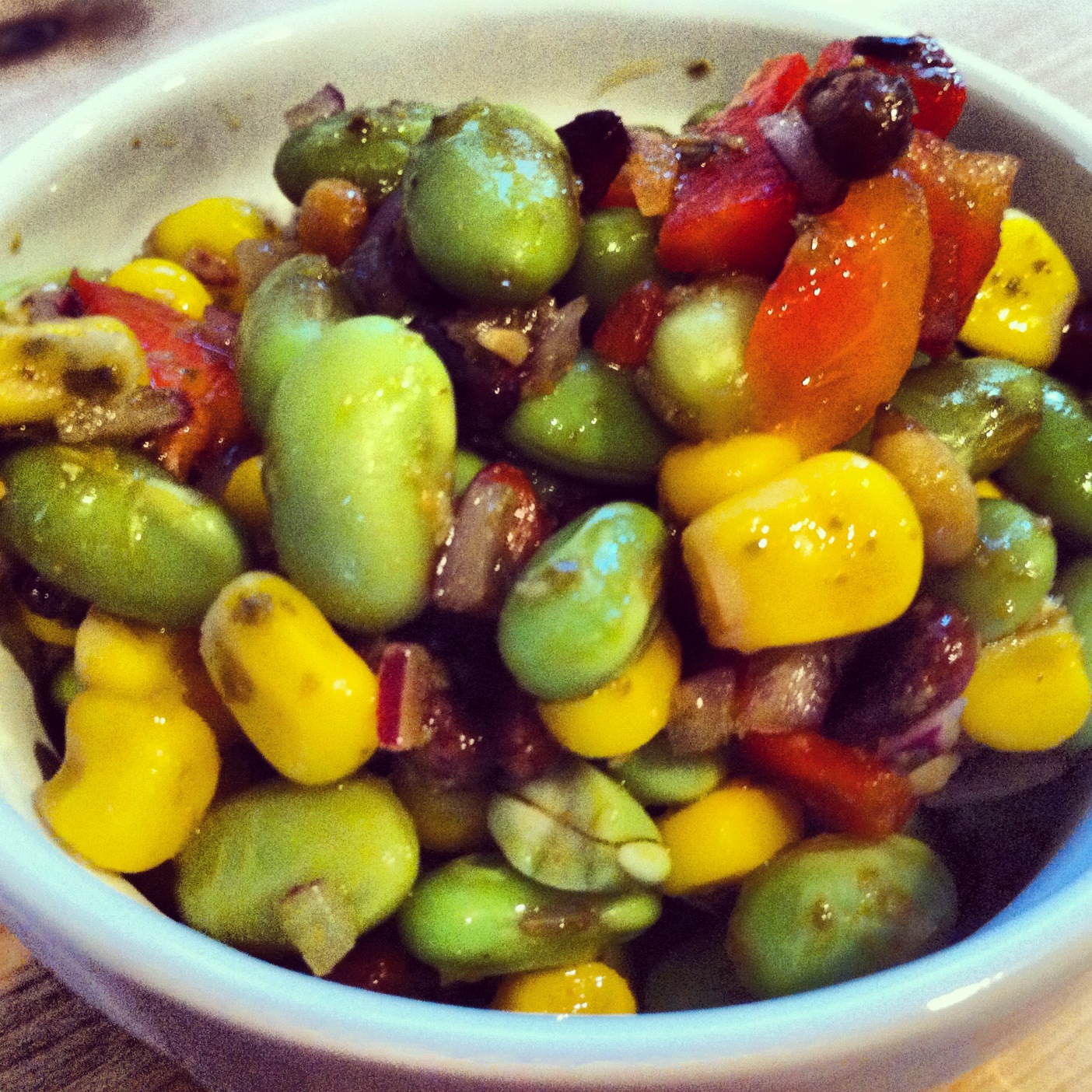 Playing With My Food! Pesto Edamame Salad