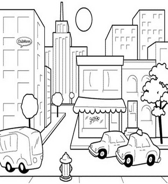 Desenho de Paisagem rural para Colorir Desenhos de - imagens para colorir da zona rural