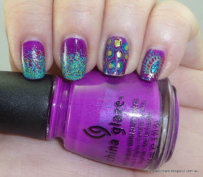 China Glaze Flying Dragon with Floam and stamping