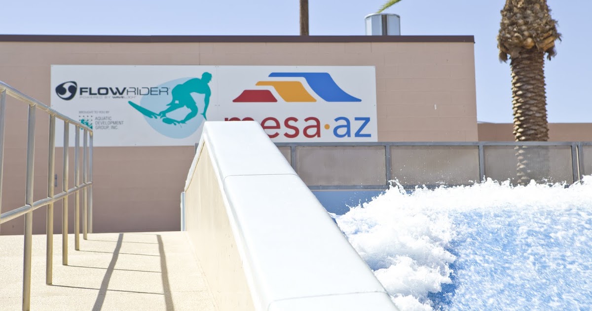 i heart mesa. The FlowRider at Rhodes Aquatic Complex