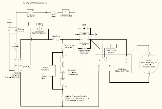 Wiring Schematic: Two Options/Refinements | Electric Motorcycle Conversion