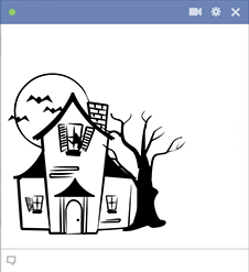 Haunted House Facebook Sticker