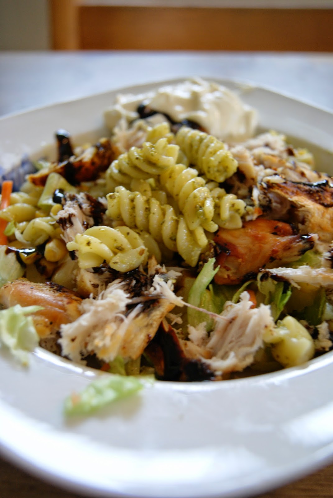 Hobbyvimsa Oppskrift Kyllingsalat med pesto pasta