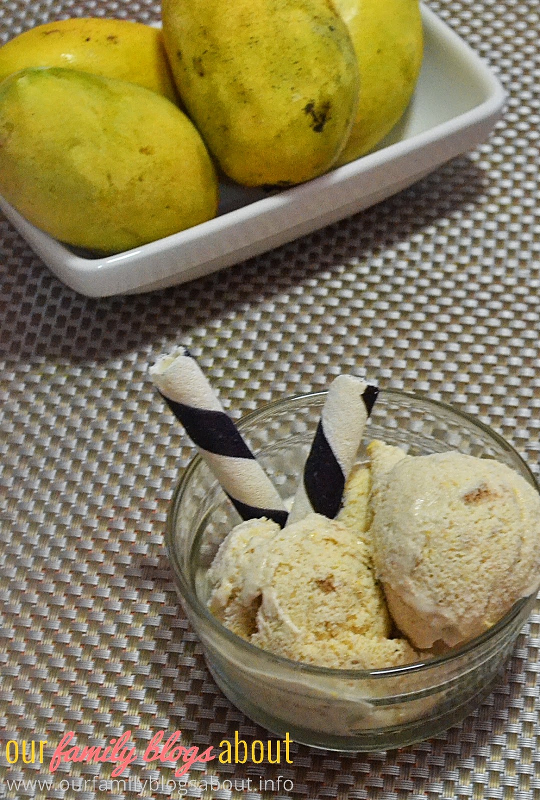 Homemade Mango-Graham Ice Cream