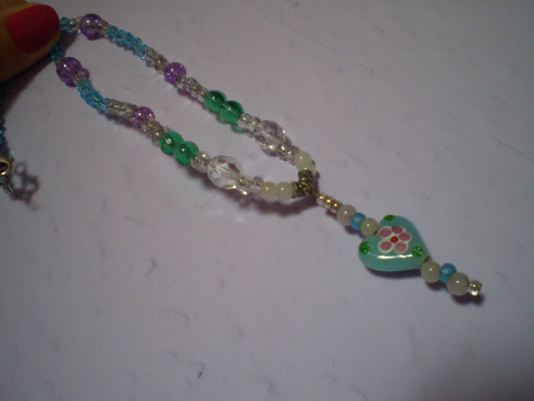 necklace, vintage, crystal, glass, millefiori