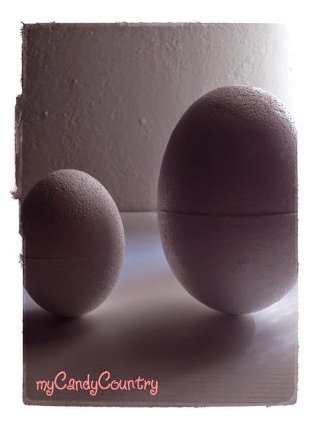 Coniglio di Pasqua con uova di polistirolo Pasqua fai da te plastica 