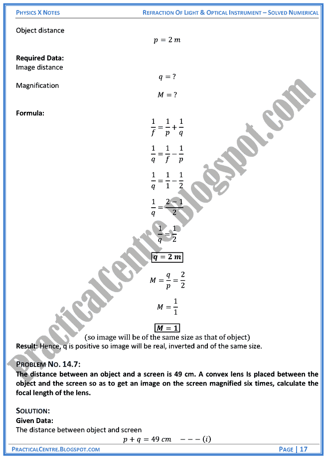 refraction-of-light-and-optical-instruments-solved-numericals-example-and-problem-physics-x