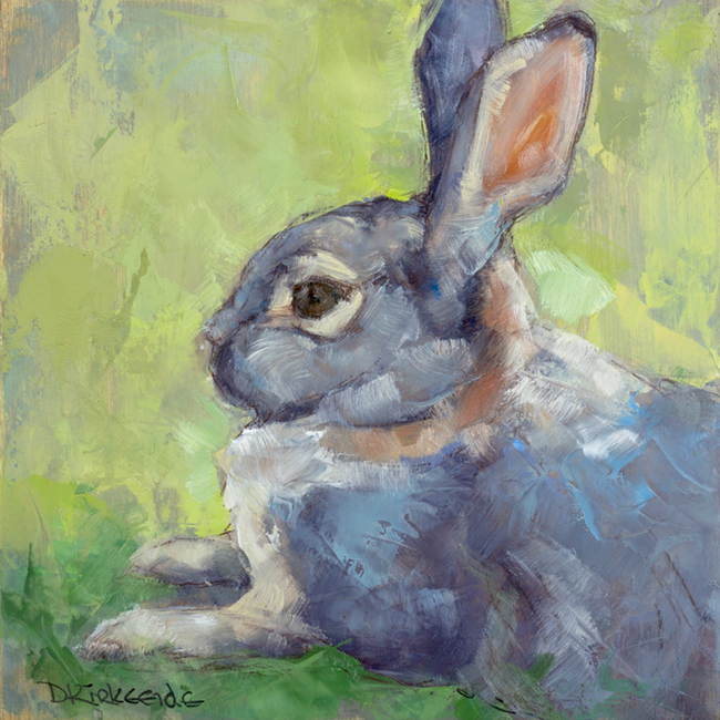 Daily Painters of Minnesota Blue Bunny Original rabbit painting by