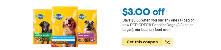Pedigree puppy food coupons