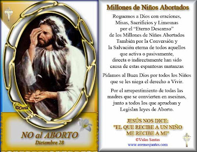 28 de diciembre, dia del No al Aborto