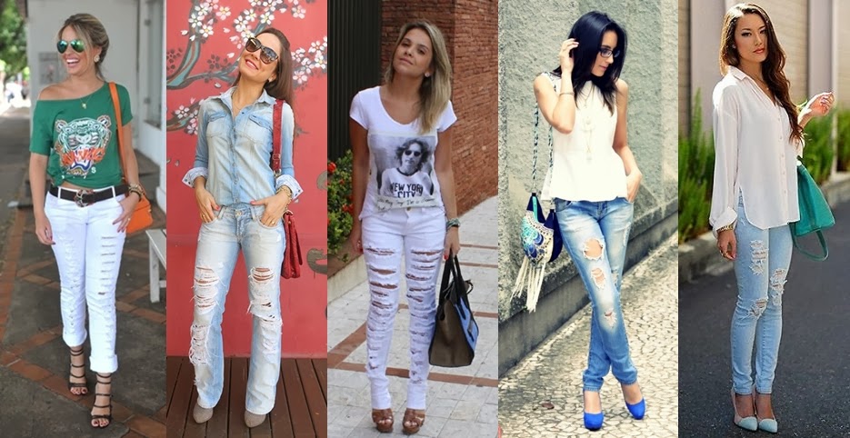 customizar calça jeans branca