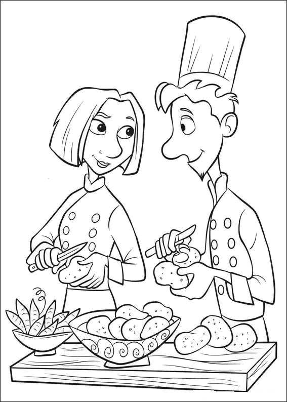 Master Chefs Coloring Pages From Disney Cartoon Movie
