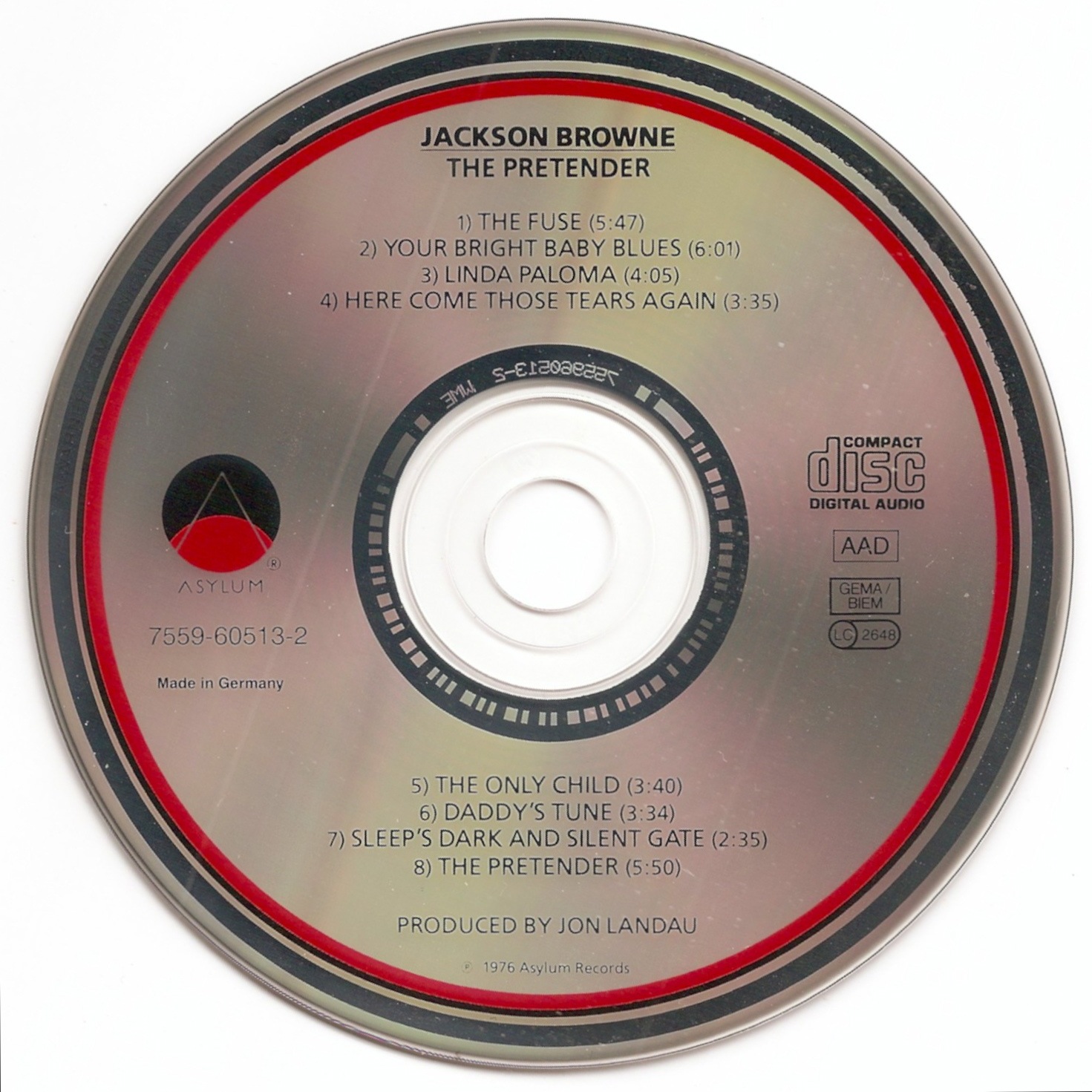 The First Pressing CD Collection Jackson Browne The Pretender