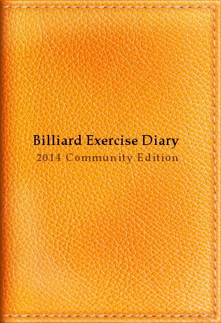 Billiard Exercise Diary 2014, Community Edition, Orange, Billiard Practice Software