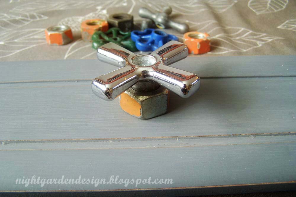 Night Garden Blog repurposed faucet handle coat racks & tool racks