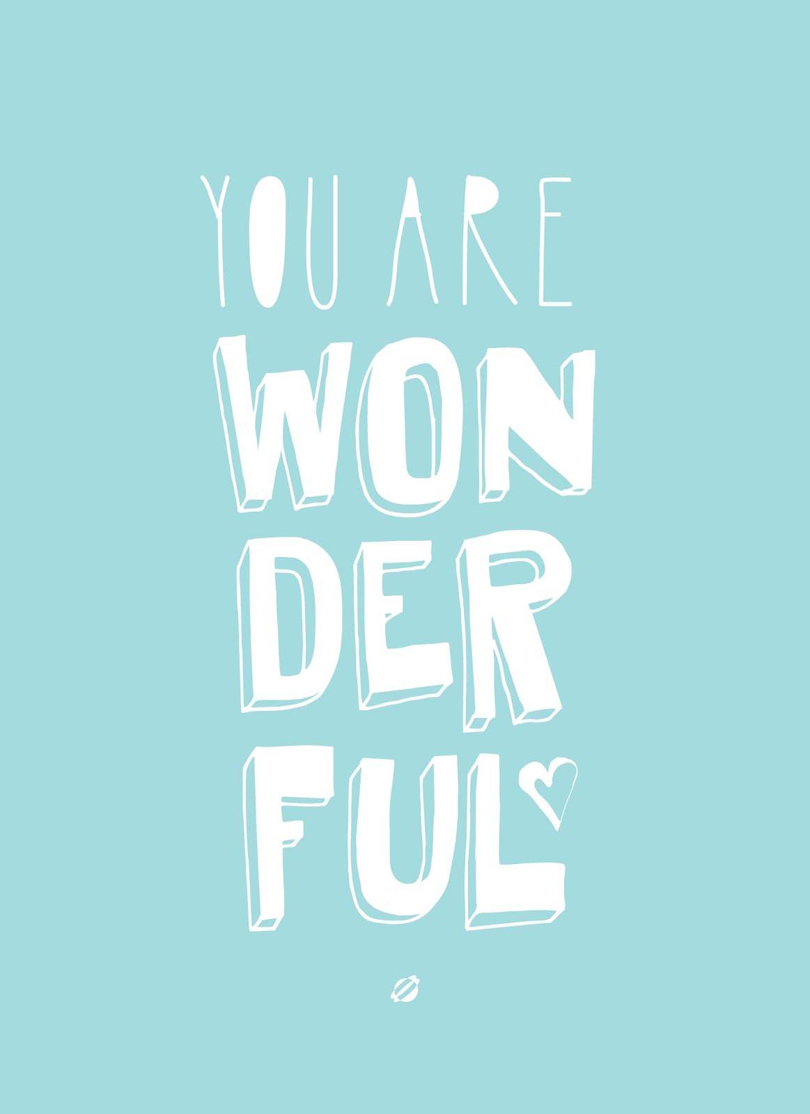 LostBumblebee ©2015 YOU ARE WONDERFUL | Free Printable | Personal Use Only.