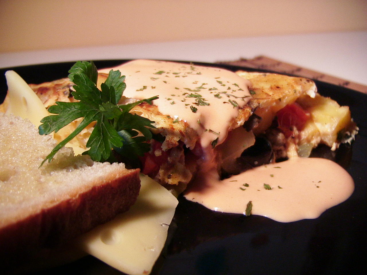 Cookingaround Spanish Omelet With Pepper Sauce Easy, Fast