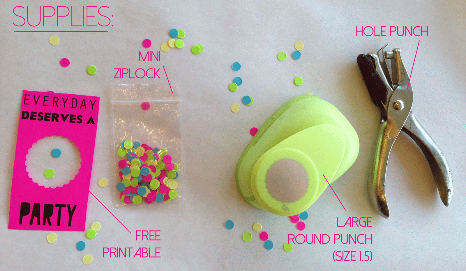 Ashley Thunder Events HAPPY MAIL DIY CONFETTI PACK FREE PRINTABLE