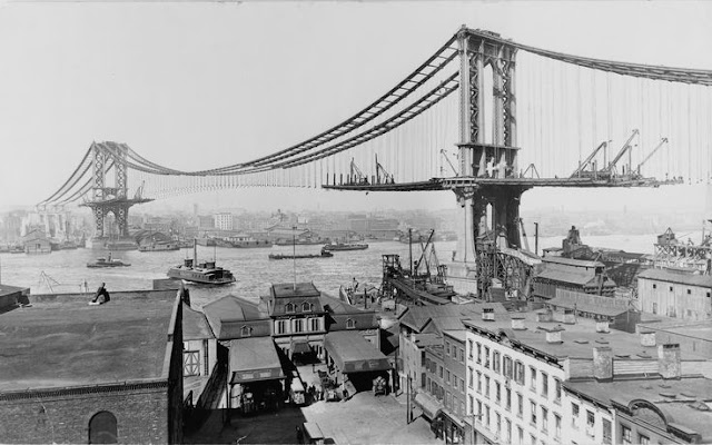 Amazing Historical Photo of Manhattan Bridge in 1909 