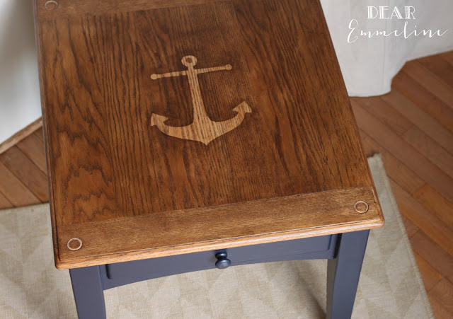 Anchors Away End Table - #crafts #diy #nautical Anchors Away End Table - #crafts #diy #nautical