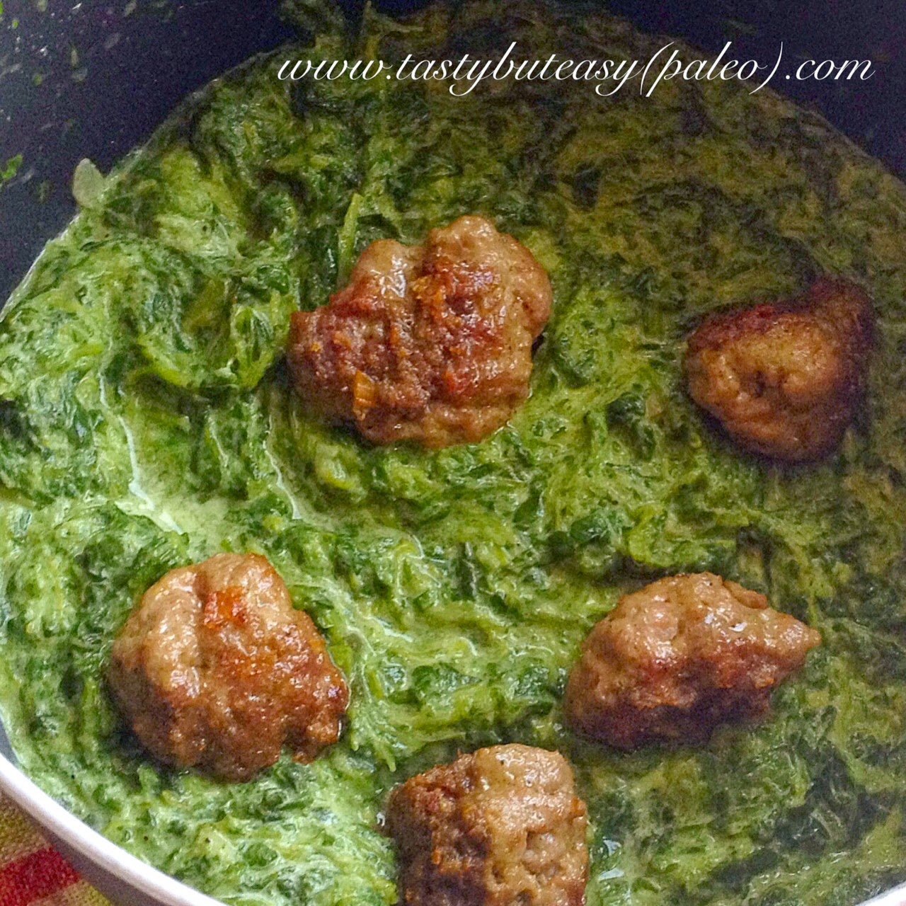 Spinach and meatballs (paleo) tasty but easy recipes