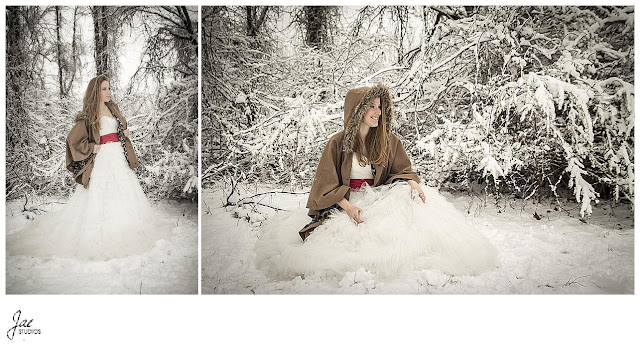  Snowy Outdoor Bridal Session Lynchburg