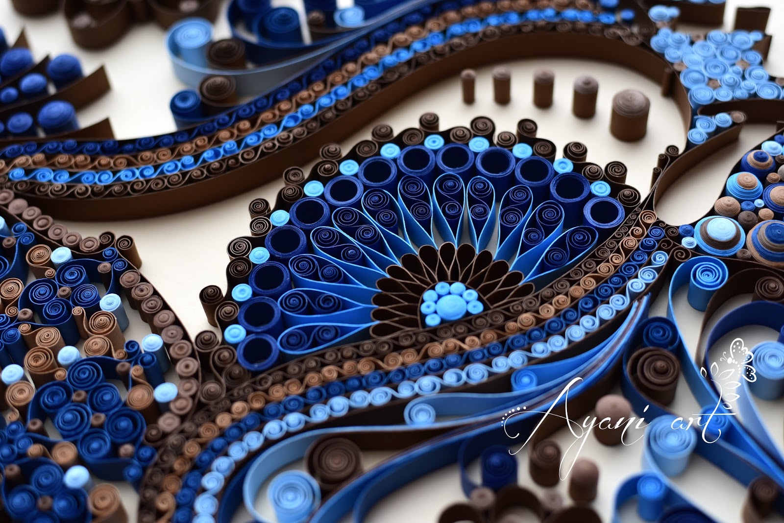 Ayani art Vintage Quilling USA Map