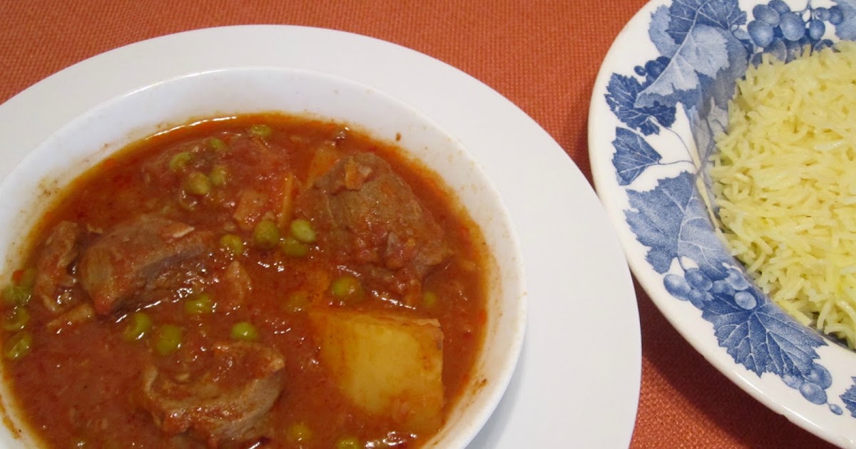 The Iraqi Family Cookbook Lamb Stew with Potatoes and Peas