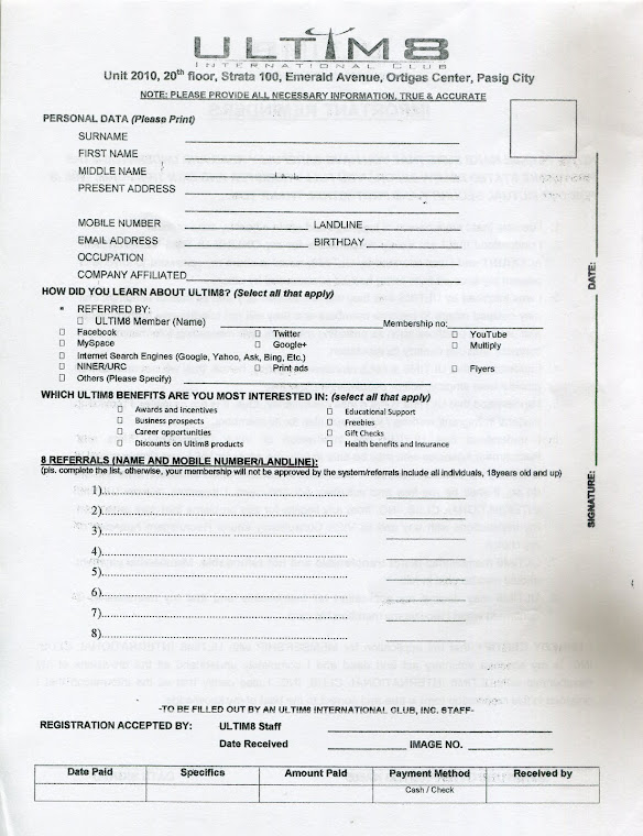 Registration Form 1 page 1